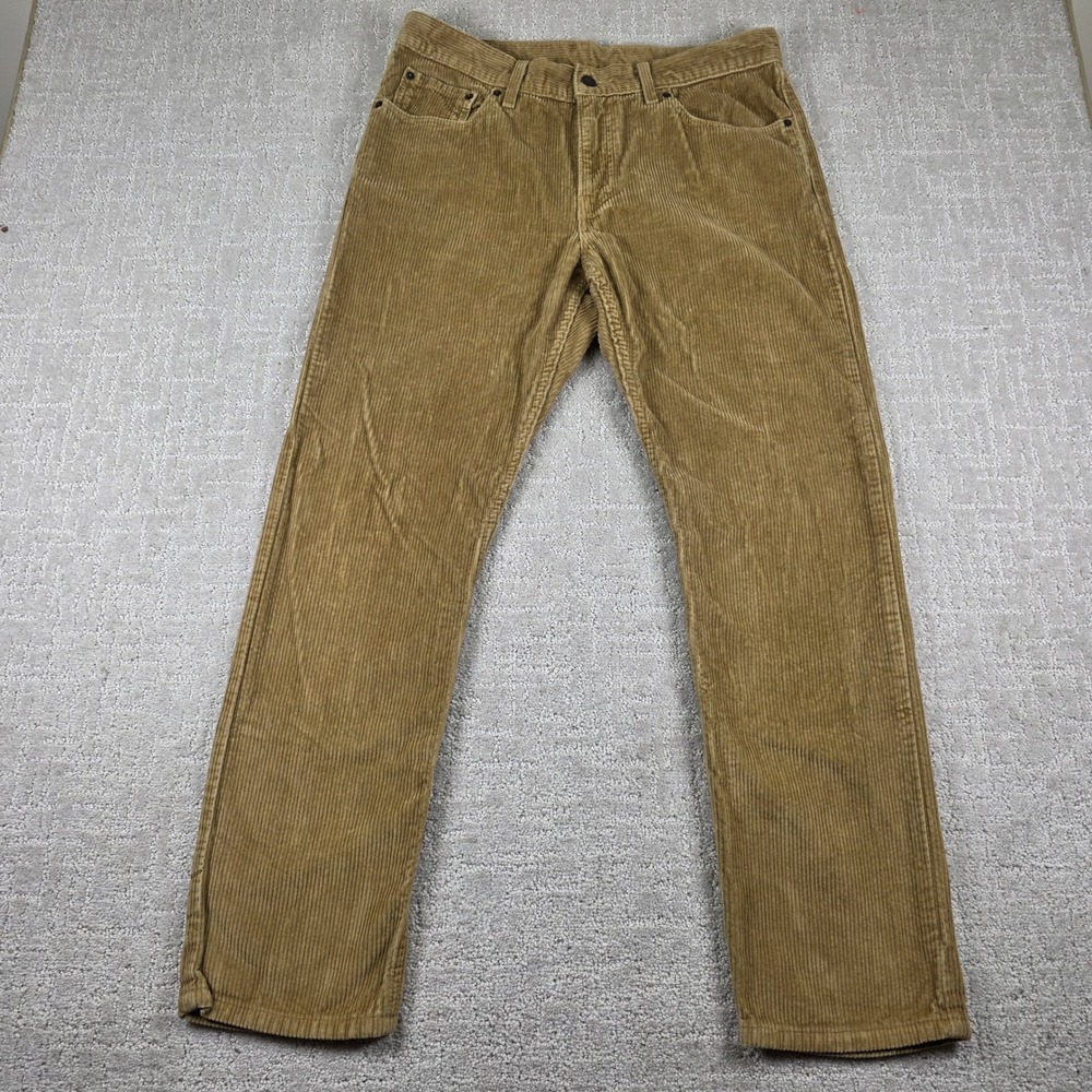 Levis 511 Slim Fit Corduroy Pants Mens 32x30 Tan Brown Straight Leg 5-Pocket